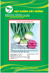 Hạt giống củ cải xanh ruột đỏ - Gói 2gram
