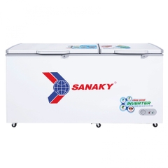 Tủ đông sanaky VH-6699W3, inverter 485 lít, 2 ngăn đông, mát, dàn đồng