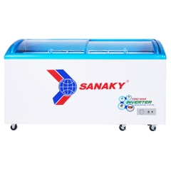 Tủ đông sanaky VH-6899K3, inverter 437 lít, 1 ngăn, dàn đồng, nắp kính lùa