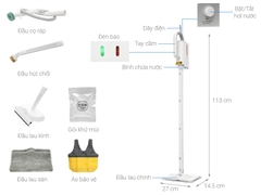Máy vệ sinh hơi nước cầm tay đa chức năng DEERMA ZQ600