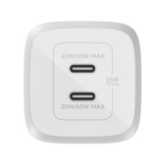 Adapter sạc nhanh 2 cổng Belkin 65W USB-C GaN (BoostCharge Pro)