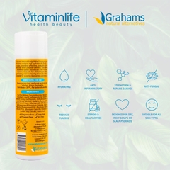 Dầu gội thiên nhiên trị ngứa da đầu Grahams 250ml