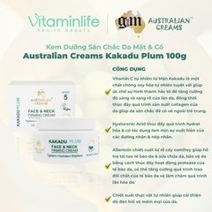 Kem dưỡng săn chắc da mặt & cổ Australian Creams Kakadu Plum 100g