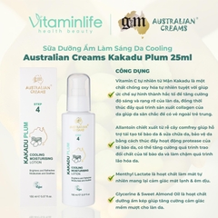 Sữa dưỡng ẩm làm sáng da Cooling Australian Creams Kakadu Plum 150ml