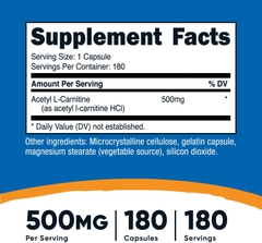 Nutricost L-Carnitine 500mg 180v