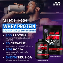 MUSCLETECH NITRO TECH WHEY PROTEIN (10lbs)