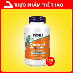 NOW Calcium & Magnesium Softgels (120 Viên) - Bổ sung Canxi & Magie cho xương và cơ bắp chắc khỏe