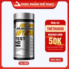 MUSCLETECH TEST HD ELITE (120v) - TĂNG NỒNG ĐỘ TESTOSTERONE TỰ NHIÊN