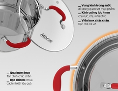 Bộ nồi inox 5 đáy Sunhouse Mama SHG2503MSD