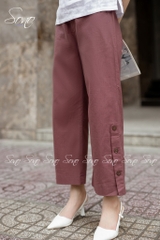 SONO - Áo chất linen thêu hoa ngực