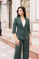 SONO - Áo vest linen xương cá