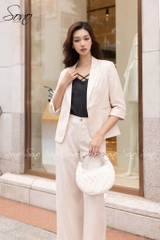 SONO - Áo vest linen xương cá