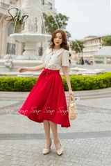 SONO - Chân váy xòe chất cotton lụa