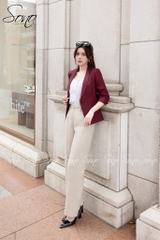 SONO - Áo vest linen cổ muỗng 2 lớp