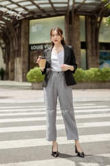 SONO - Áo vest linen tay lỡ nút bọc