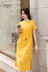 SONO - Đầm vàng thêu toàn thân