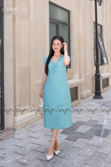 SONO - Đầm linen quấn bông bằng tay