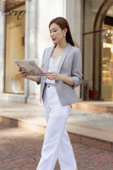 SONO - Áo vest linen cổ muỗng 2 lớp