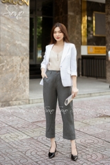 SONO - Áo vest linen tay lỡ nút bọc