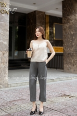 SONO - Áo vest linen tay lỡ nút bọc
