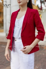 SONO - Áo vest linen cổ muỗng 2 lớp