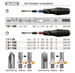 Tô vít đóng càn mềm đàn hồi No.3960+2x150 Anex