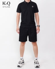 Quần Short Pique Cao cấp KQS - Đen