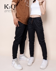 Quần Jogger Kaki Co Giãn Unisex Màu Đen | KQSTYLING Basic Line