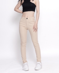 Quần Kaki Nữ Ống Đứng Màu Kem Nhạt | KQSTYLING Basic Line