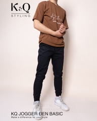 Quần Jogger Kaki Co Giãn Unisex Màu Đen | KQSTYLING Basic Line