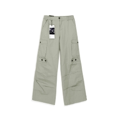 Quần Cargo Nam Kaki Túi Hộp Ống Rộng 100% Cotton Mềm Màu Rêu Nhạt | KQSTYLING WIDE