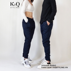 Quần Jogger Kaki Co Giãn Unisex Màu Xanh Than | KQSTYLING Basic Line