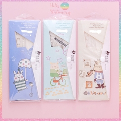 Bộ thước eke 4 món Hotis đo độ, đo góc trong suốt