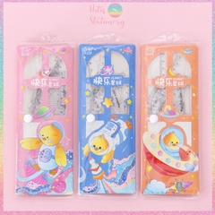 Bộ thước eke 4 món Hotis đo độ, đo góc trong suốt