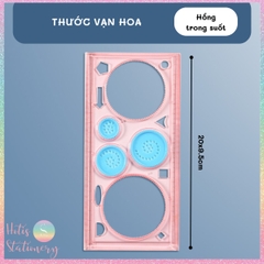 Thước kẻ đa năng HOTIS thước vẽ hình học đa chức năng hỗ trợ học toán