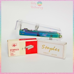 Hộp 1000 kim bấm 24/6 màu bạc, đồng - Loại lớn