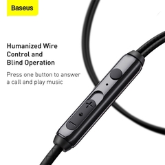 Tai nghe AUX 3.5mm Baseus Encok H19 Wired Earphone (6D surround, Deep Bass, with ECM Microphone for HD Calling)