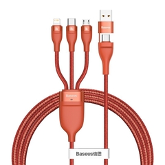 Cáp Sạc Nhanh Đa Năng 2 to 3 Baseus Flash Series Ⅱ 100W ( USB + Type C to Type C + Lightning + Micro USB, 1.2m Fast Charge Cable)