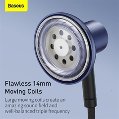 Tai nghe AUX 3.5mm Baseus Encok H19 Wired Earphone (6D surround, Deep Bass, with ECM Microphone for HD Calling)