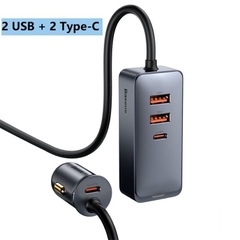 Tẩu sạc nhanh mở rộng 4 Port Baseus Share Together Extention Car Charger 120W