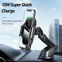 Bộ đế giữ điện thoại tích hợp sạc không dây trên xe hơi Baseus Light Electric Holder Wireless Charger 15W