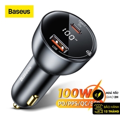 Tẩu sạc công suất cao 100W Superme Digital Display PPS Dual Quick Charger Car Charger (100W, 12V đến 24V)