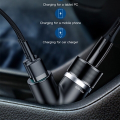 Bộ tẩu sạc mở rộng 3 trong 1 dùng cho xe hơi Baseus Y Type Dual USB (40W, 3.4A Fast Charge, Intelligent Car charger)