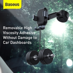 Giá đỡ điện thoại hút chân không dùng gắn kính hoặc táp lô trên xe hơi Baseus Tank Gravity Car Mount