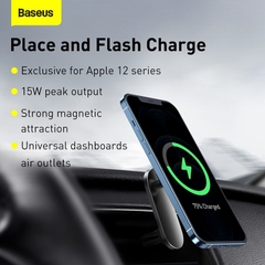 Đế giữ điện thoại tích hợp nam châm và Sạc không dây dùng trên xe ô tô Baseus Big Energy Car Mount Wireless Charger