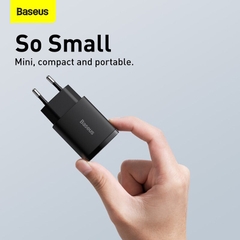 Cốc sạc nhanh siêu nhỏ gọn Baseus Compact Quick Charger 20W (USB + Type C Dual Port, 20W PD/QC 3.0 Multi Quick Charge)