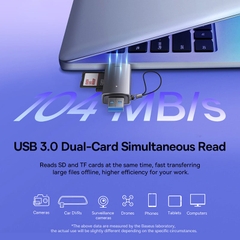 Đầu Đọc Thẻ Nhớ Đa Năng Tốc Độ Cao Baseus Lite Series USB-A & Type-C to SD/TF Card Reader Cho Smartphone/ Tablet/ Laptop