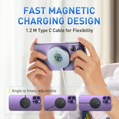 Đế Sạc Không Dây Baseus Mini3 Magnetic Wireless Charger 15W (Magnetic Wireless Smart Charger)