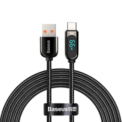 Cáp Sạc Nhanh Baseus Display Fast Charging Data Cable USB to Type-C 66W