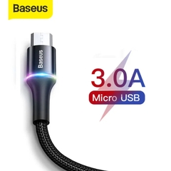 Cáp sạc nhanh siêu bền Baseus Halo Data Micro USB Cable cho S.a.m.s.u.n.g/ X.i.a.o.m.i/ O.p.p.o/ L.G / H.u.a.w.e.i